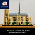 Architecture Notre-Dame De Paris Replica, Architectural Model Kit, Collectible Building Set for Adults, Build and Display Souvenir, Gift Idea for Lovers of History, Travel and Art, 21061