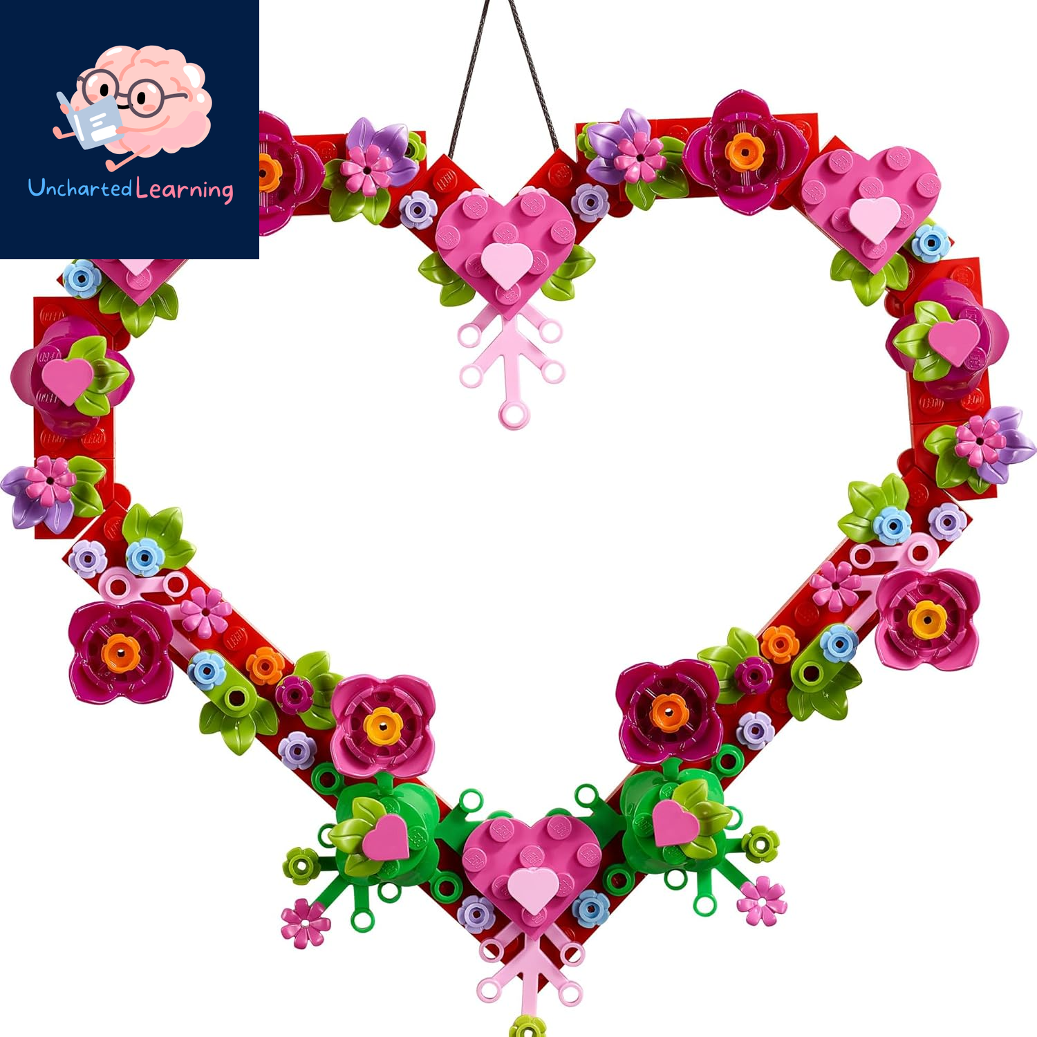 Heart Ornament Building Toy Set - Fun Arts and Crafts Idea for Girls and Boys, Ages 9+ - Gift for Kids - Display on the Wall as Home Decoration - 40638