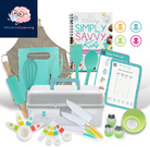 Jr. Kids Real Cooking and Baking Gift Set with Cookbook and Storage Case- Montessori Complete Cooking Supplies for the Junior Chef - Set for Girls & Boys - Utensils and Kid Safe Knives.